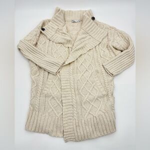 Prana | Cozy Cream Cable Knit Sweater | small